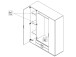Kleiderschrank >Cilli< in Anthrazit - 159,3x196,3x53,5cm (BxHxT)