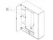 Kleiderschrank >Cilli< in Anthrazit - 159,3x196,3x53,5cm (BxHxT)