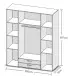 Kleiderschrank >Cilli< in Anthrazit - 159,3x196,3x53,5cm (BxHxT)