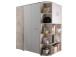 Kleiderschrank >Lasmos< in Weiß - 146x198x133cm (BxHxT)