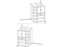 Kleiderschrank >Lasmos< begehbar, in Sonoma-Eiche - 146x198x133cm (BxHxT)