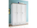 Kleiderschrank >Lebbie< in Pinie-Weiß;Trüffel - 148x201x62cm (BxHxT)