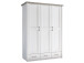 Kleiderschrank >Lebbie< in Pinie-Weiß;Trüffel - 148x201x62cm (BxHxT)