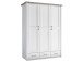 Kleiderschrank >Lebbie< in Pinie-Weiß;Trüffel - 148x201x62cm (BxHxT)