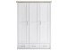 Kleiderschrank >Lebbie< in Pinie-Weiß;Trüffel - 148x201x62cm (BxHxT)