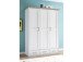 Kleiderschrank >Lebbie< in Pinie-Weiß;Trüffel - 148x201x62cm (BxHxT)