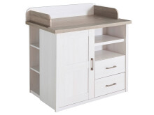 Wickelkommode >Lebbie< in Pinie Weiß - 106x102x75cm (BxHxT)