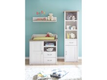 Wickelkommode >Lebbie< in Pinie Weiß - 106x102x75cm (BxHxT)