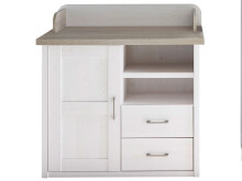 Wickelkommode >Lebbie< in Pinie Weiß - 106x102x75cm (BxHxT)