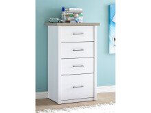 Kommode >Lebbie< in Pinie Weiß - 60x101x43cm (BxHxT)