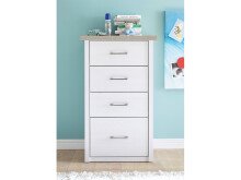 Kommode >Lebbie< in Pinie Weiß - 60x101x43cm (BxHxT)