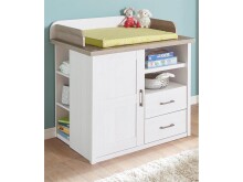 Babymöbel-Set >Lebbie< (3-teilig) in Pinie Weiß