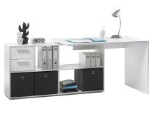 Büro-Set >Trio< in Weiß - 121x76x33cm (BxHxT)