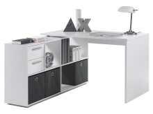 Büro-Set >Trio< in Weiß - 121x76x33cm (BxHxT)