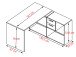 Büro-Set >Trio< in Weiß - 121x76x33cm (BxHxT)
