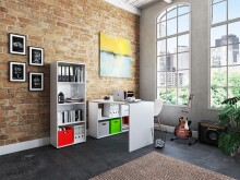 Büro-Set >Trio< in Weiß - 121x76x33cm (BxHxT)