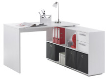 Büro-Set >Trio< in Weiß - 121x76x33cm (BxHxT)