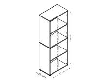 Büro-Set >Trio< in Weiß - 121x76x33cm (BxHxT)