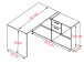 Büro-Set >Trio< in Weiß - 121x76x33cm (BxHxT)