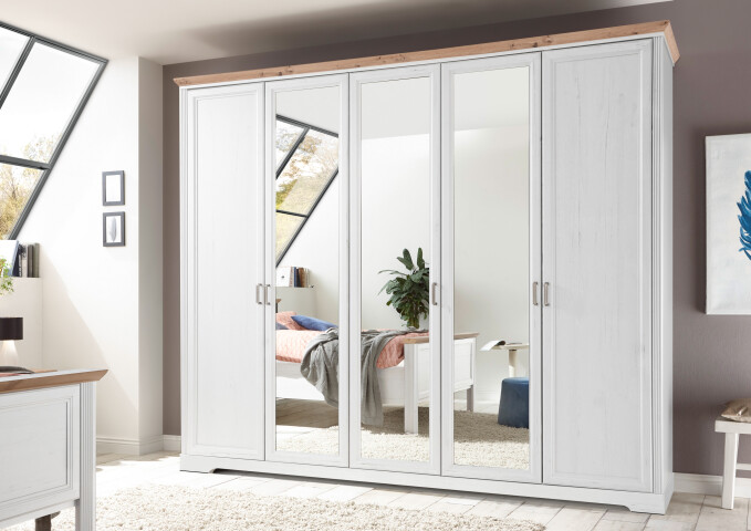 Kleiderschrank >Jasmin< in Anderson Pine - 264x220x64cm (BxHxT)