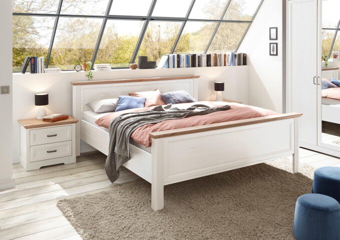 Bett >Jasmin< in Anderson Pine - 205x98x215cm (BxHxT)