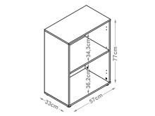 Trio >Trio< in Weiß - 57x77x33cm (BxHxT)