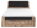 Bettgestell >Maila< in Old Style hell - 146,4x93,2x217,1cm (BxHxT)