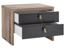 Nachtkommode >Maila< in Old Style hell - 56x42,5x42cm (BxHxT)