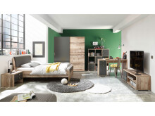 Nachtkommode >Maila< in Old Style hell - 56x42,5x42cm (BxHxT)