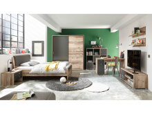 Schreibtisch >Maila< in Old Style hell - 130x75x70cm (BxHxT)