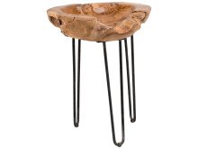 Beistelltisch >Tinobu< in natur aus Metall -...
