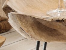 Beistelltisch >Tinobu< in natur aus Metall - 40x52x40cm (BxHxT)