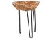 Beistelltisch >Tinobu< in natur aus Metall - 40x52x40cm (BxHxT)