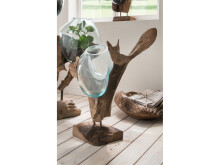 Deko-Glas >Tacipi< in Teak aus Glas - 45x50x45cm...
