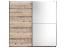 Schwebetürenschrank >Renfrew< in Old Style hell - 215x210x63cm (BxHxT)