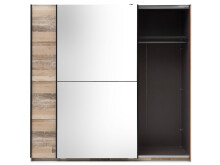 Schwebetürenschrank >Renfrew< in Old Style hell - 215x210x63cm (BxHxT)