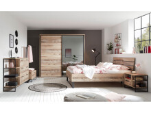 Bett >Renfrew< in Old Style hell - 146x100x213cm (BxHxT)
