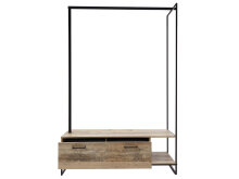 Kompaktgarderobe >Renfrew< in Old Style hell aus Metall - 137x186x50cm (BxHxT)