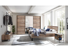 Kompaktgarderobe >Renfrew< in Old Style hell aus Metall - 137x186x50cm (BxHxT)