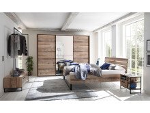 Kompaktgarderobe >Renfrew< in Old Style hell aus Metall - 137x186x50cm (BxHxT)