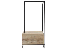Kompaktgarderobe >Renfrew< in Old Style hell aus Metall - 76x154x50cm (BxHxT)