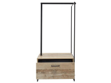 Kompaktgarderobe >Renfrew< in Old Style hell aus Metall - 76x154x50cm (BxHxT)