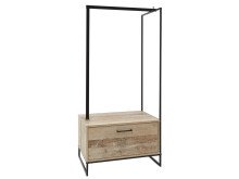 Kompaktgarderobe >Renfrew< in Old Style hell aus Metall - 76x154x50cm (BxHxT)