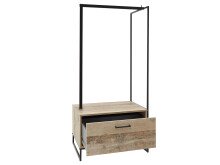 Kompaktgarderobe >Renfrew< in Old Style hell aus Metall - 76x154x50cm (BxHxT)