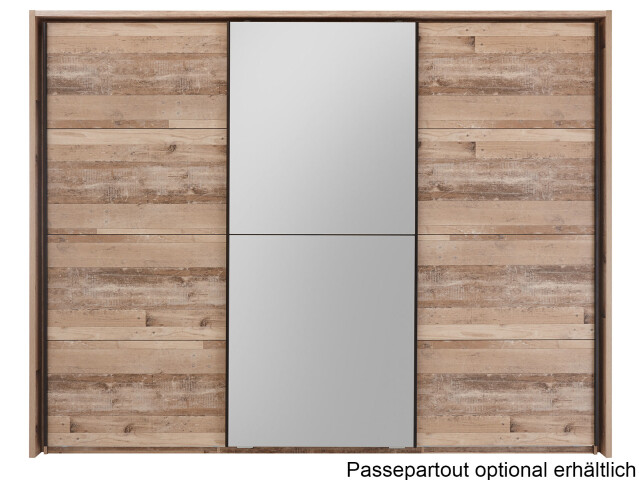 Schwebetürenschrank >Renfrew< in Old Style hell - 270x210x63cm (BxHxT)