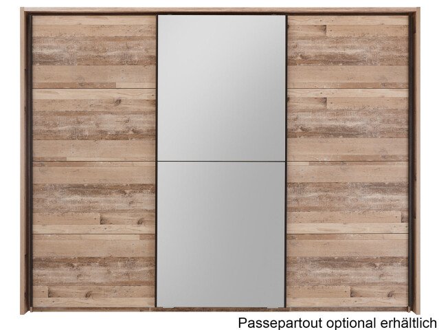 Schwebetürenschrank >Renfrew< in Old Style hell - 270x210x63cm (BxHxT)