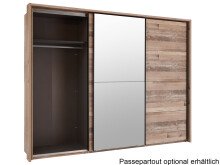 Schwebetürenschrank >Renfrew< in Old Style hell - 270x210x63cm (BxHxT)