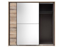 Schwebetürenschrank >Renfrew< in Old Style hell - 225x215x63cm (BxHxT)
