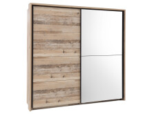 Schwebetürenschrank >Renfrew< in Old Style hell - 225x215x63cm (BxHxT)