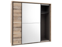 Schwebetürenschrank >Renfrew< in Old Style hell - 225x215x63cm (BxHxT)